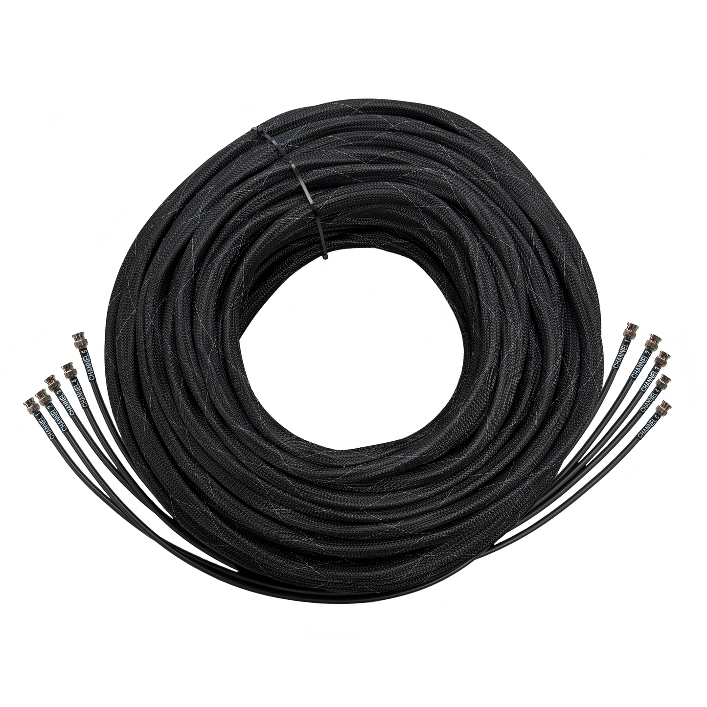 5 Channel BNC SDI - 12G Rated Belden 4694R RG6 - Flex Sleeve Snake Cables