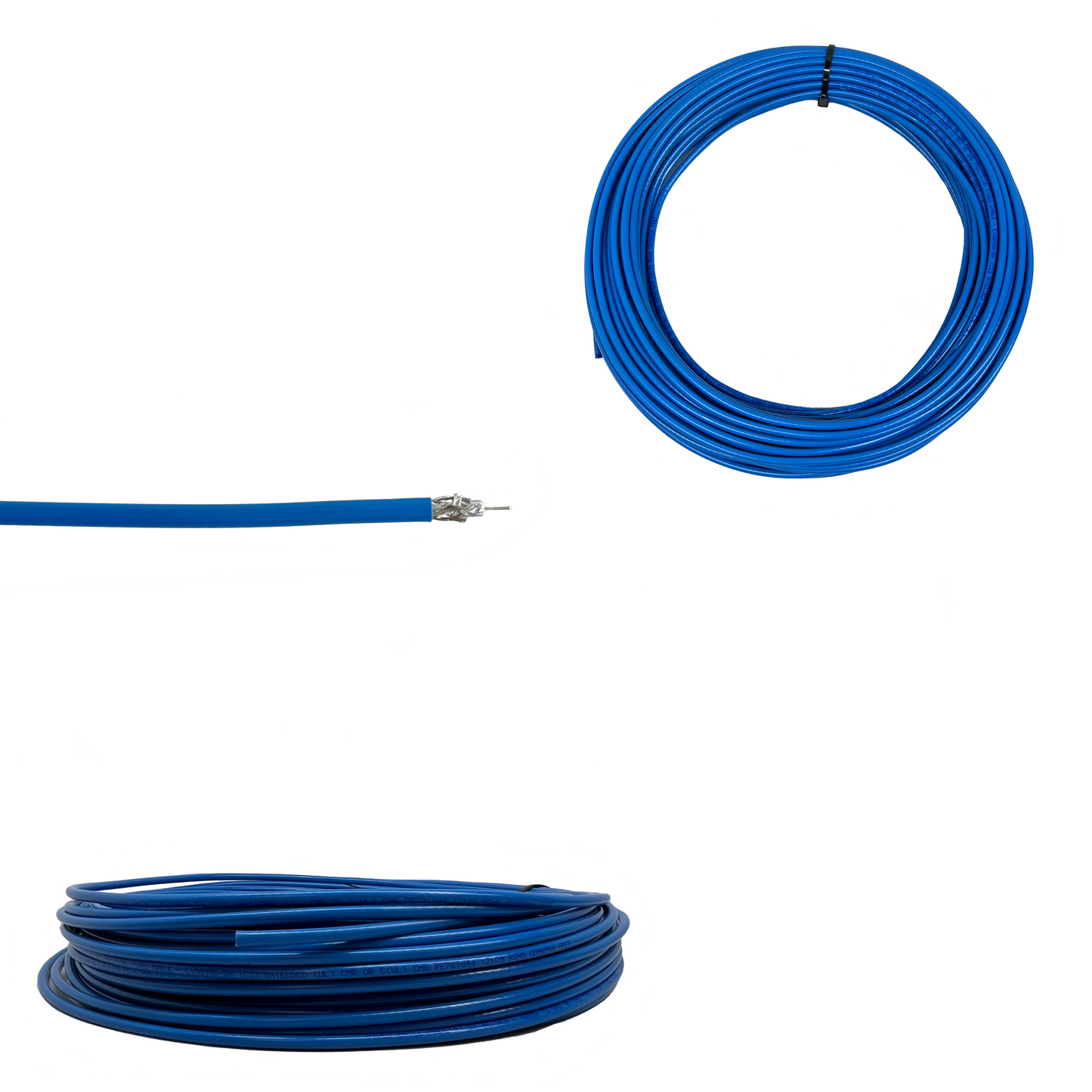 Belden 4855R 12G-SDI 4K UHD Blue Coax Cable - 23 AWG - 1000 Foot