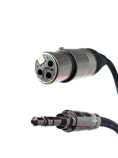 Balanced XLR Female to 3.5mm TRS Audio Cables with Neutrik Connectors All Lengths Available
