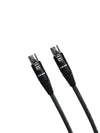 Mini XLR 3 Pin Patch Cord Cables - Black Flexible Jacket