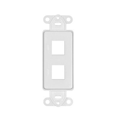 White Keystone Decorator Style Wall Plates - 1 Port, 2 Port, 3 Port, 4 Port and 6 Port