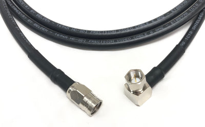 F-Type Male to Male Right Angle Belden 1694A RG6 Broadcast 4K Satellite Coaxial CL2 Cables