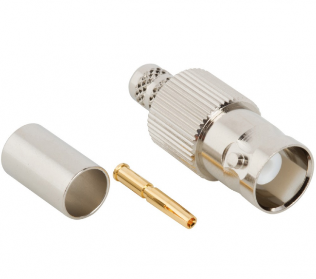 Amphenol RF 112605 BNC Female Crimp Jack LMR-240, RG8X 50 Ohm