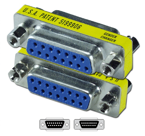 DB15 Female to Female Mini Gender Changer