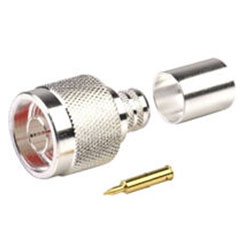 N Male Crimp Connector for LMR-400, RG-8U - RF Industries RFN-1006-3I