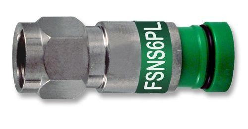 ProSNS™ RG6 Quad Plenum F Connector for Plenum Quad Shield Coax - Pack of 25