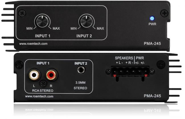 Roemtech PMA-245 Plenum Amplifier 45 Watts - 2 Channel Stereo