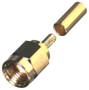 SMA Male Crimp Connector fits LMR100 / RG174