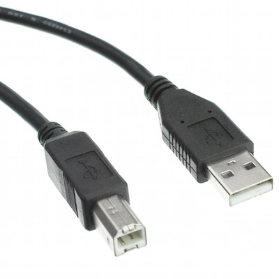 USB 2.0 A/B Cable 6ft Black