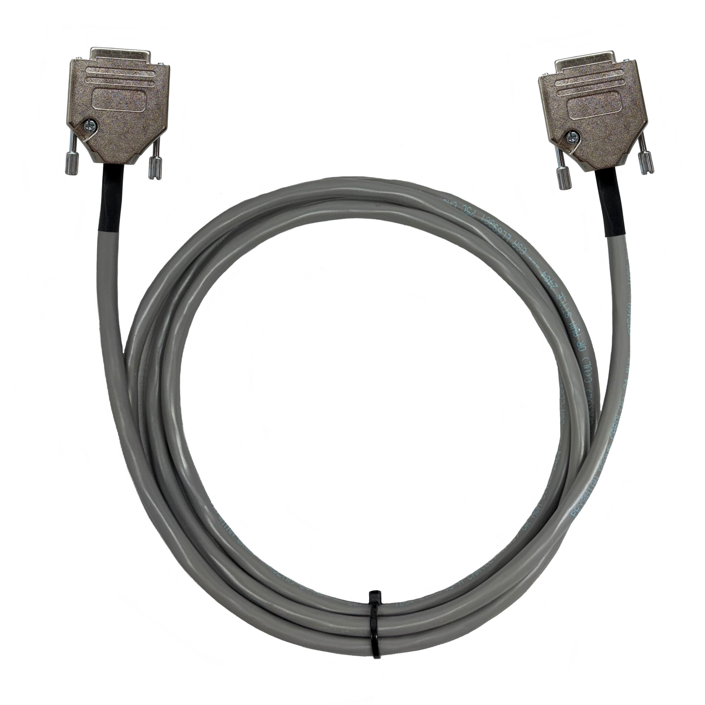 DB15 Female to Female All 15 Wires Connected 24 AWG - PVC Jacket - Gray