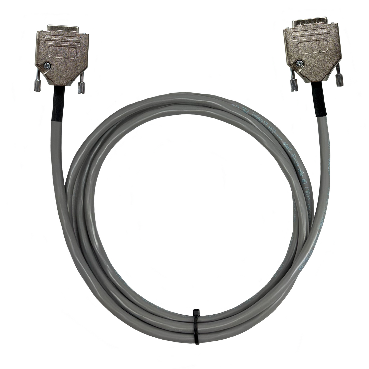 DB15 Male to Female All 15 Wires Connected 24 AWG - PVC Jacket - Gray - UL Listed