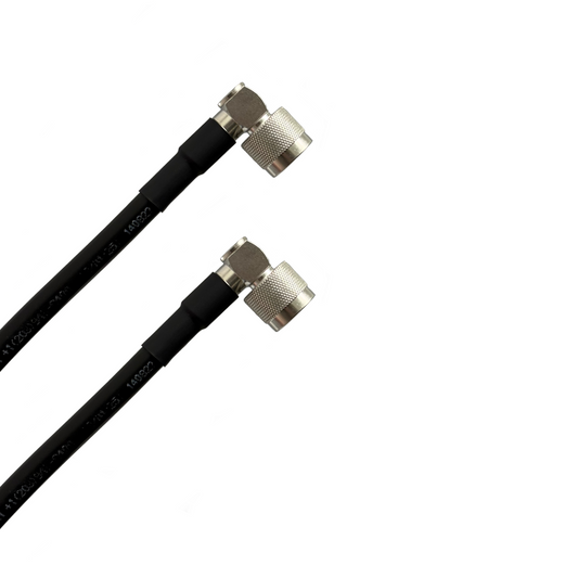 N Male Right Angle to N Male Right Angle Times Microwave LMR-400 50 Ohm Cable