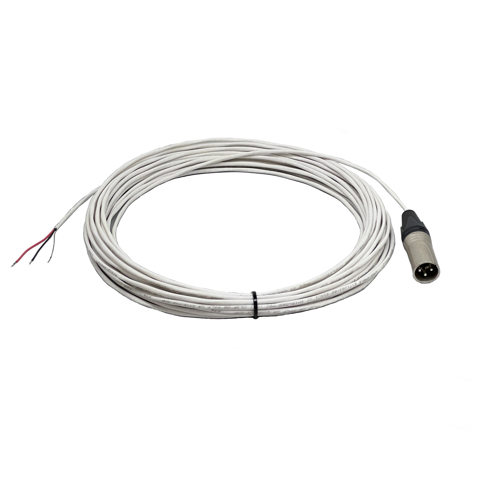 Plenum Jacket Balanced XLR Audio Cable Male to Blunt