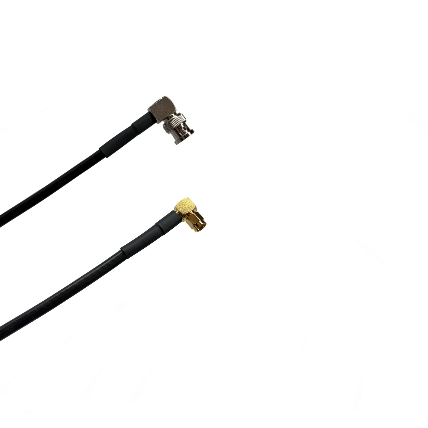 SMA Male Right Angle to BNC Male Right Angle Times Microwave LMR-240 Ultraflex 50 Ohm Cables
