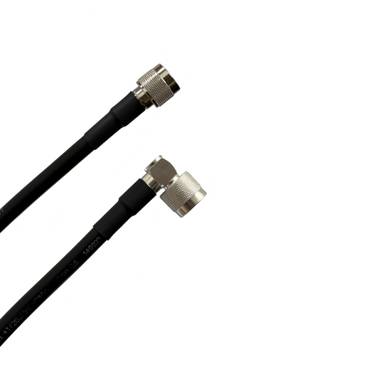 N Male to N Male Right Angle Times Microwave LMR-400 50 Ohm Cable
