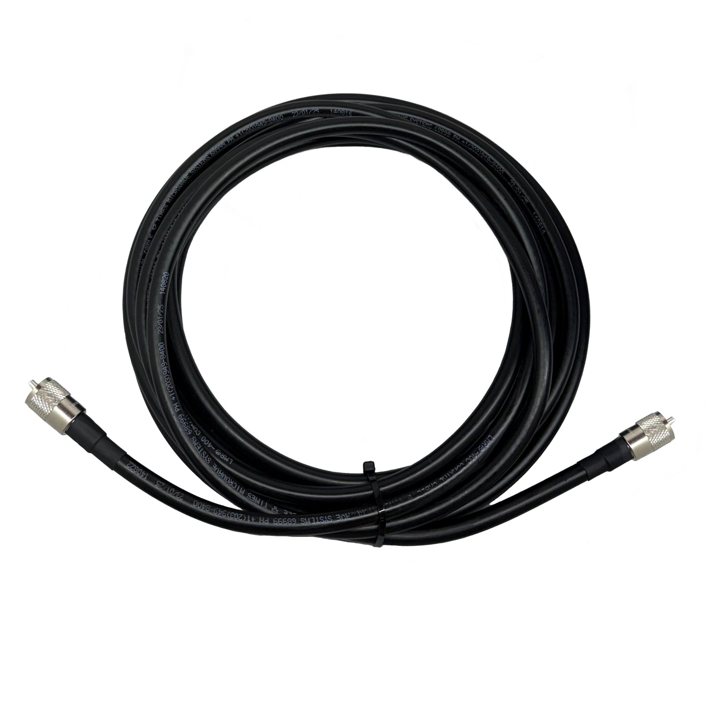 UHF PL259 Male to UHF PL259 Male Low Loss LMR 400 Times Microwave 50 Ohm Cable