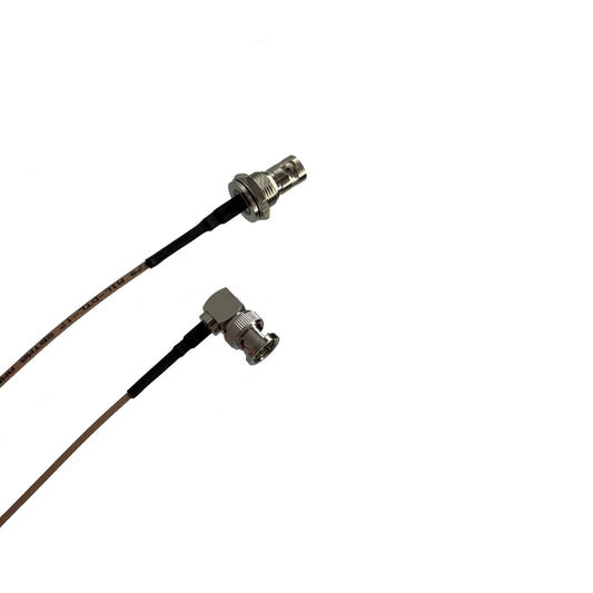 BNC Right Angle Male to BNC Female Bulkhead RG179 Adapter Cable 75 Ohm