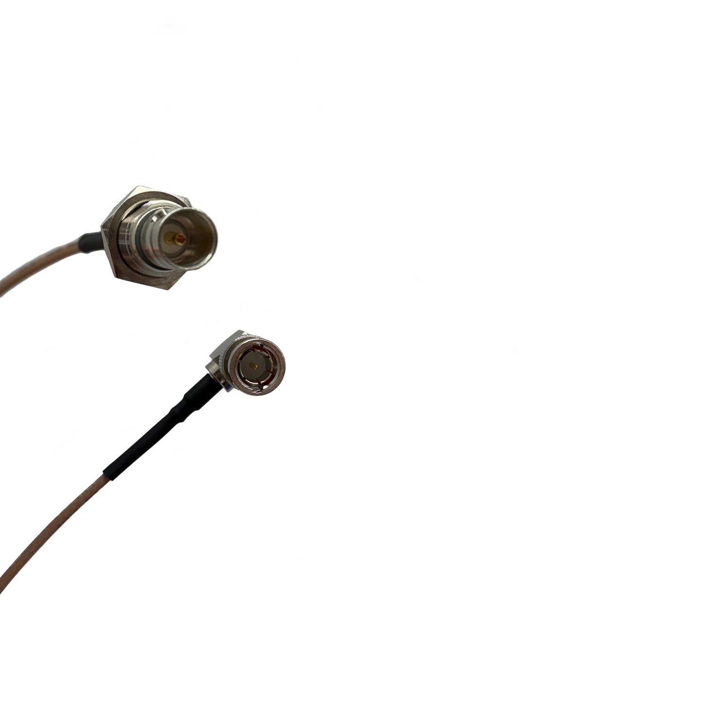 BNC Right Angle Male to BNC Female Bulkhead RG179 Adapter Cable 75 Ohm