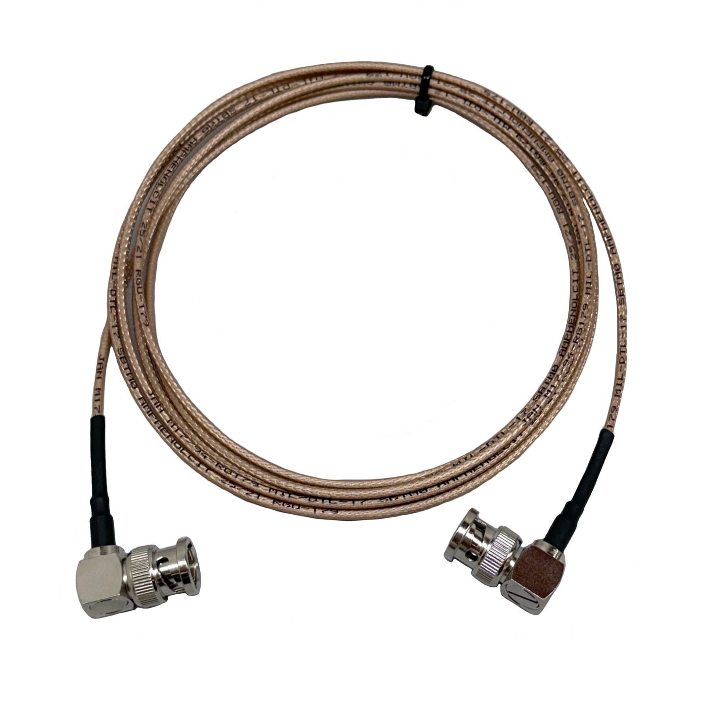 BNC Right Angle Male to BNC Right Angle Male HD SDI RG179 75 Ohm