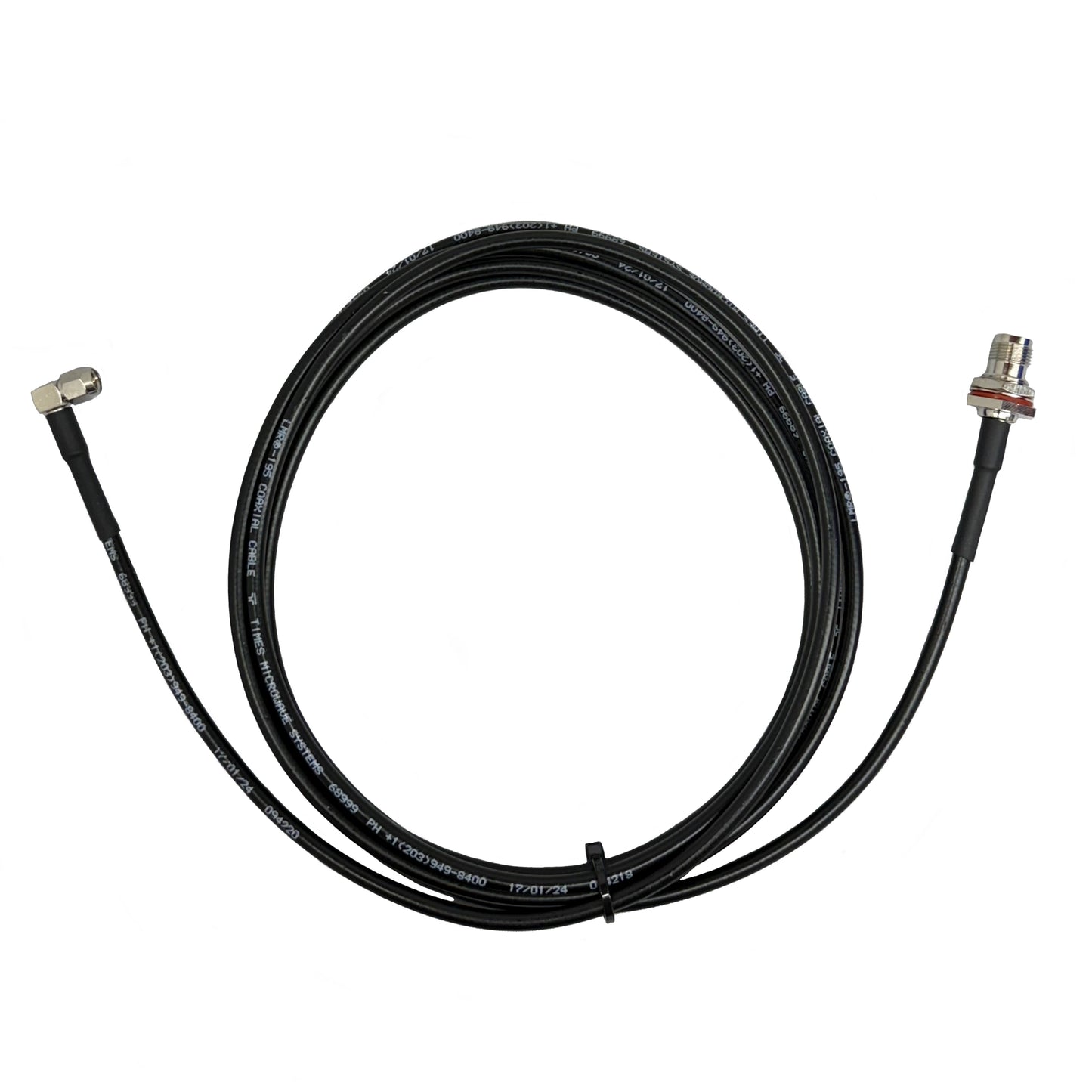 SMA Male Right Angle to TNC Female Bulkhead LMR-195 Extension Cable