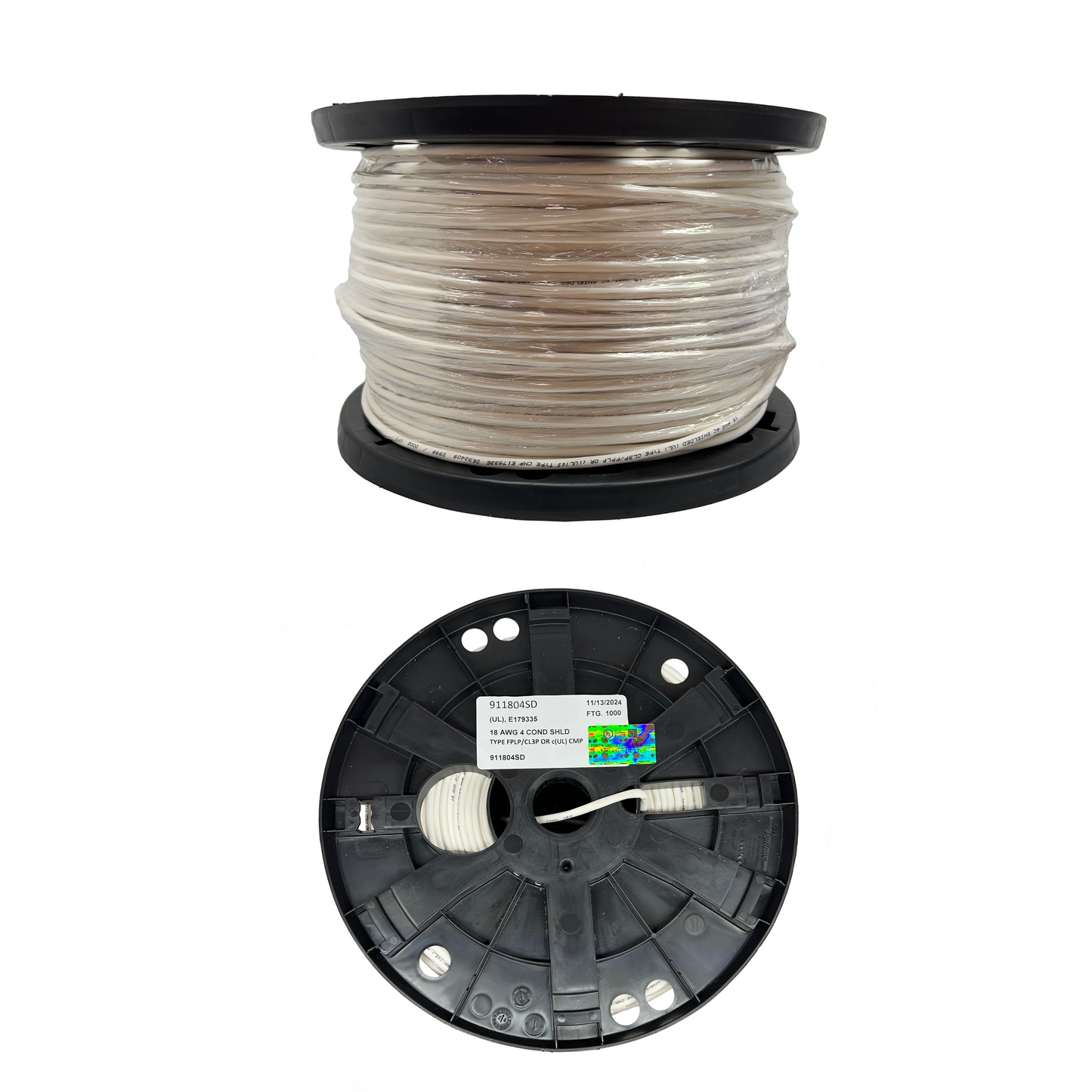 18 AWG 4 Conductor Stranded Shielded Plenum Cable