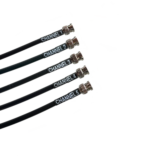 5 Channel BNC SDI - 12G Rated Belden 4694R RG6 - Flex Sleeve Snake Cables