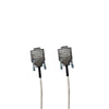 DB9 Female to Female 22 AWG Plenum White Jacket Serial Cable - Only Pins 1, 4 and 5 Wired