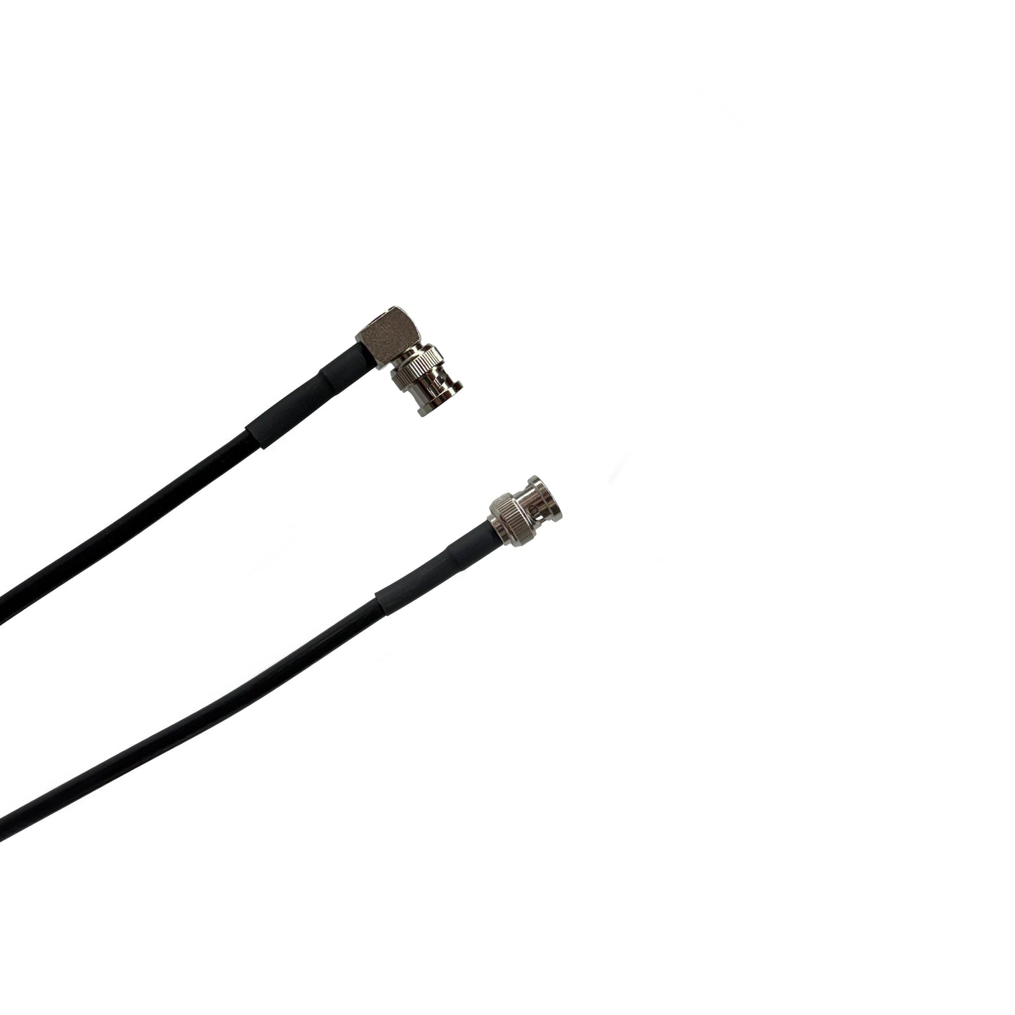 Right Angle BNC Male to BNC Straight Male Times Microwave LMR-240 Ultraflex Cables