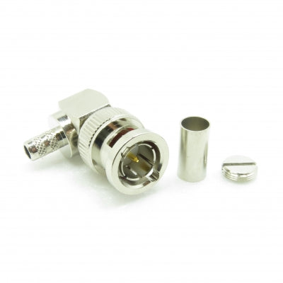 BNC Right Angle Connector for Belden 4855R - 12 GHz - 75 Ohm