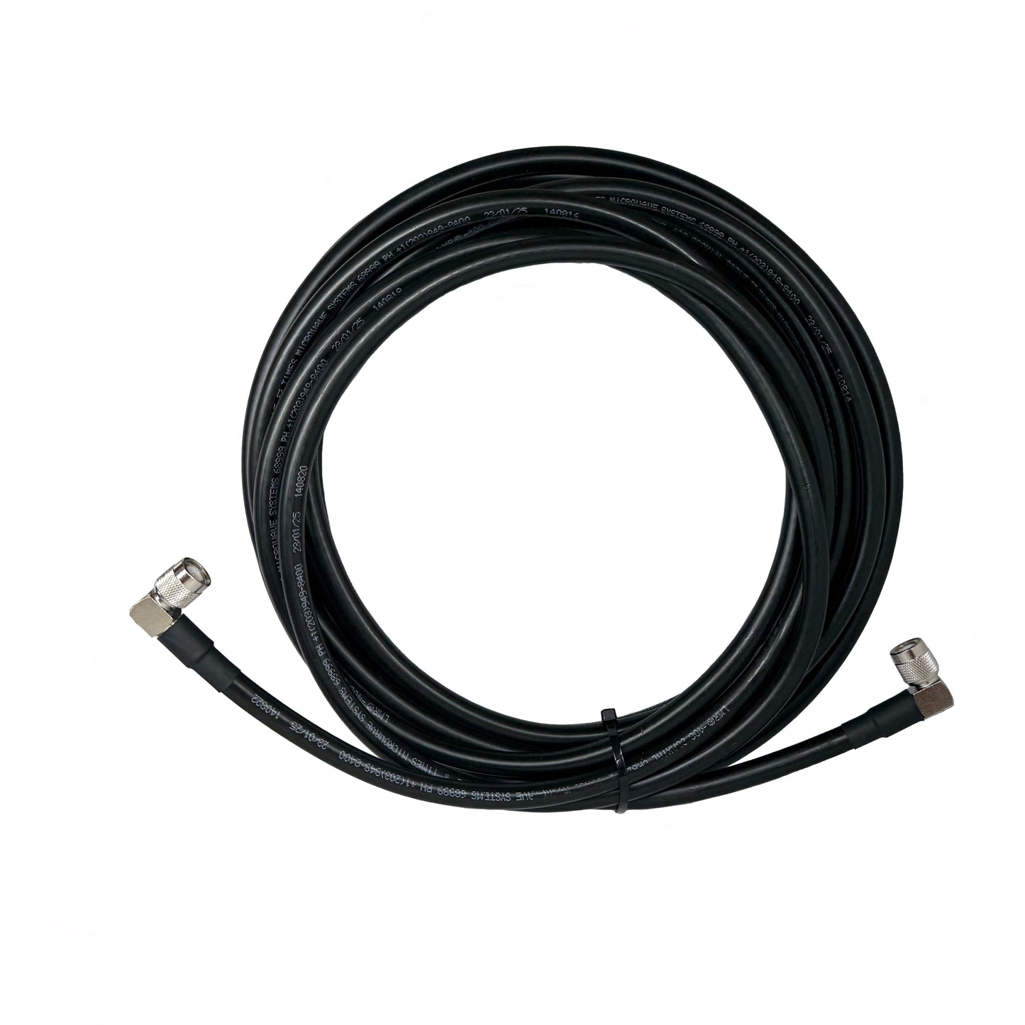 TNC Male Right Angle to TNC Male Right Angle Times Microwave LMR-400 Cable 50 Ohm