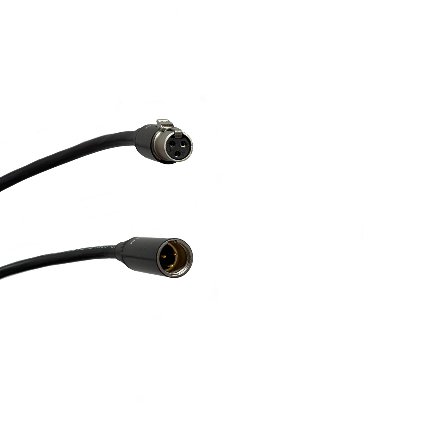 Mini XLR 3 Pin Patch Cords - Belden 1800B Black