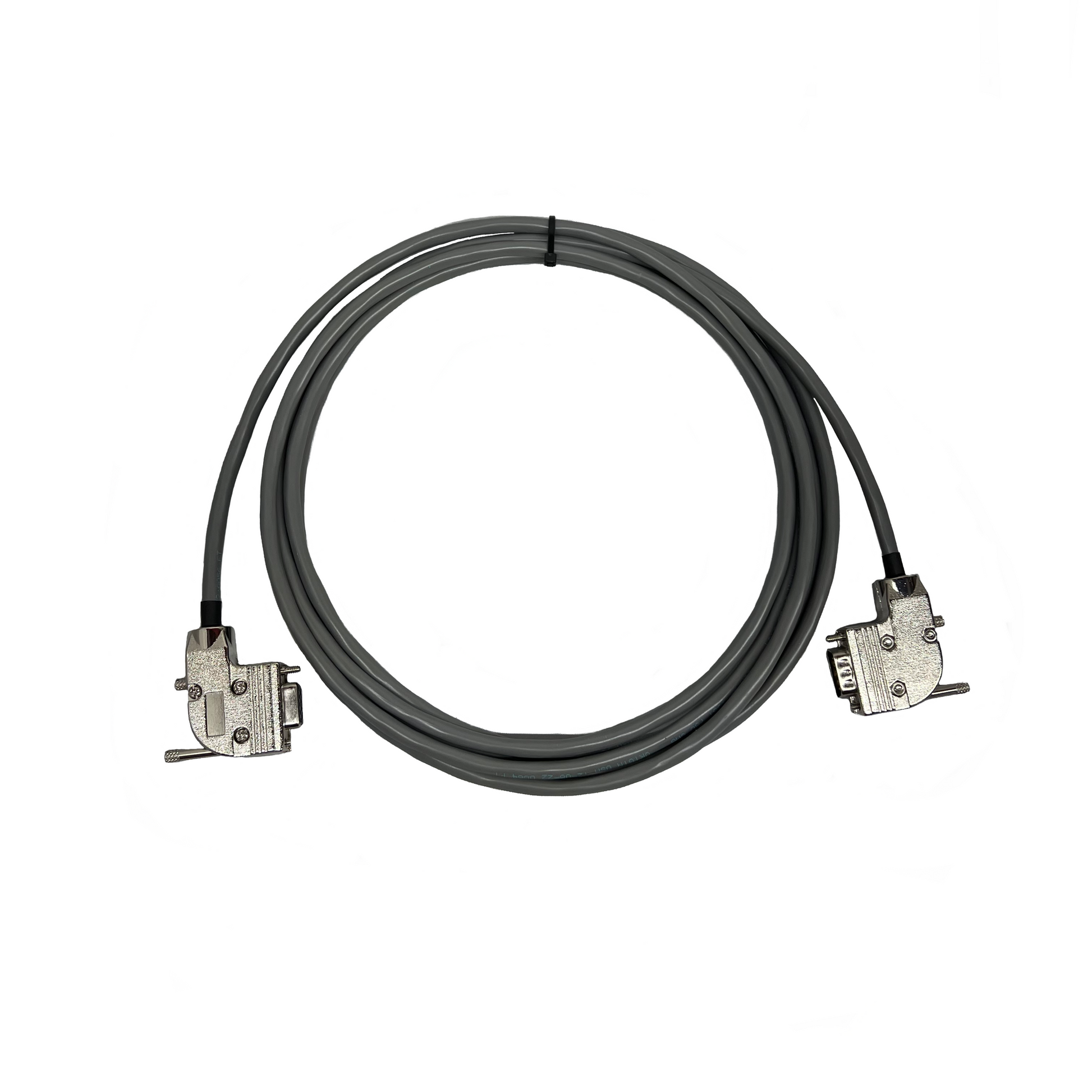 Right Angle Serial Cable DB9 Male to Female 24 AWG Gray PVC Jacket ...