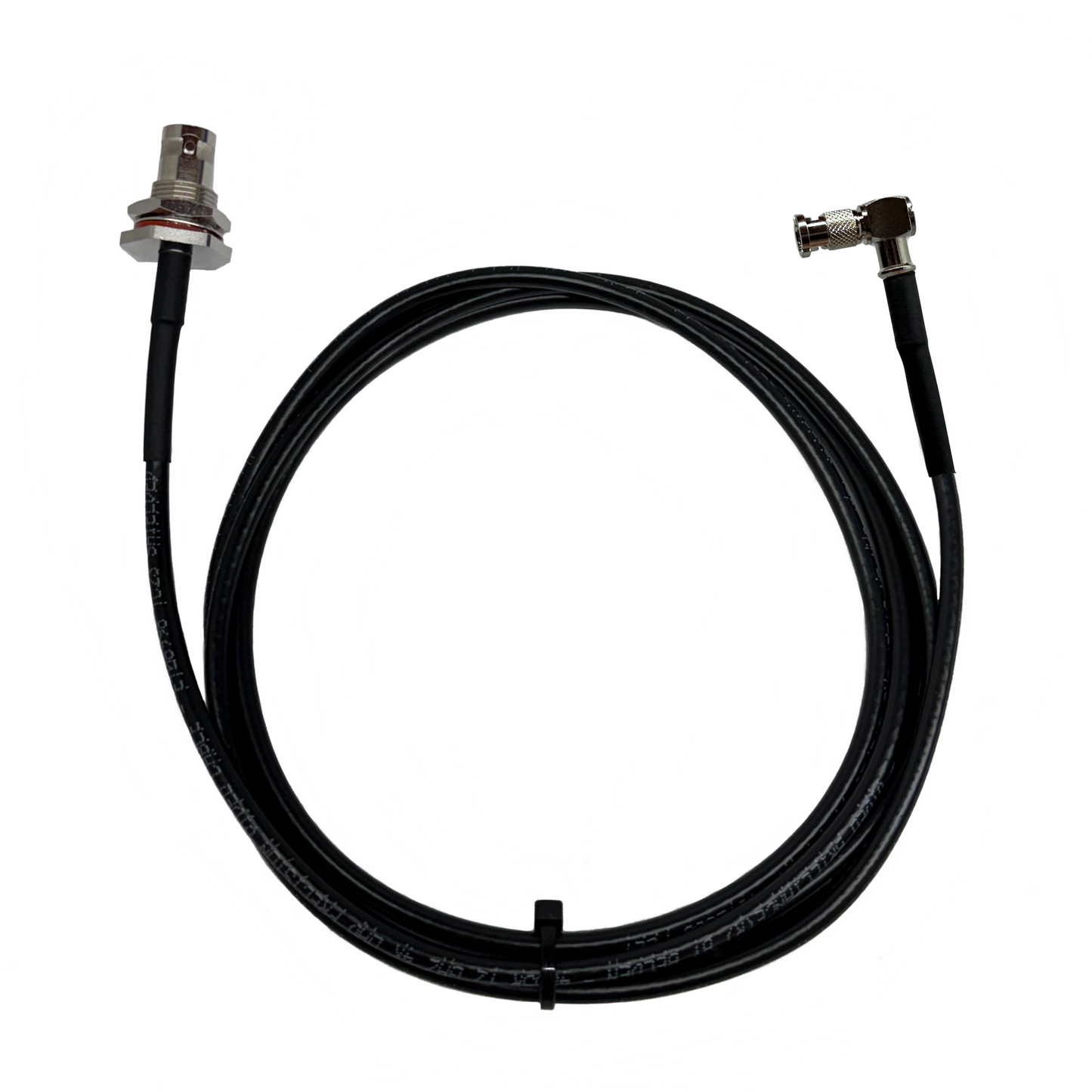 Right Angle HD-BNC Male to BNC Female Panel Mount 12G SDI Cable