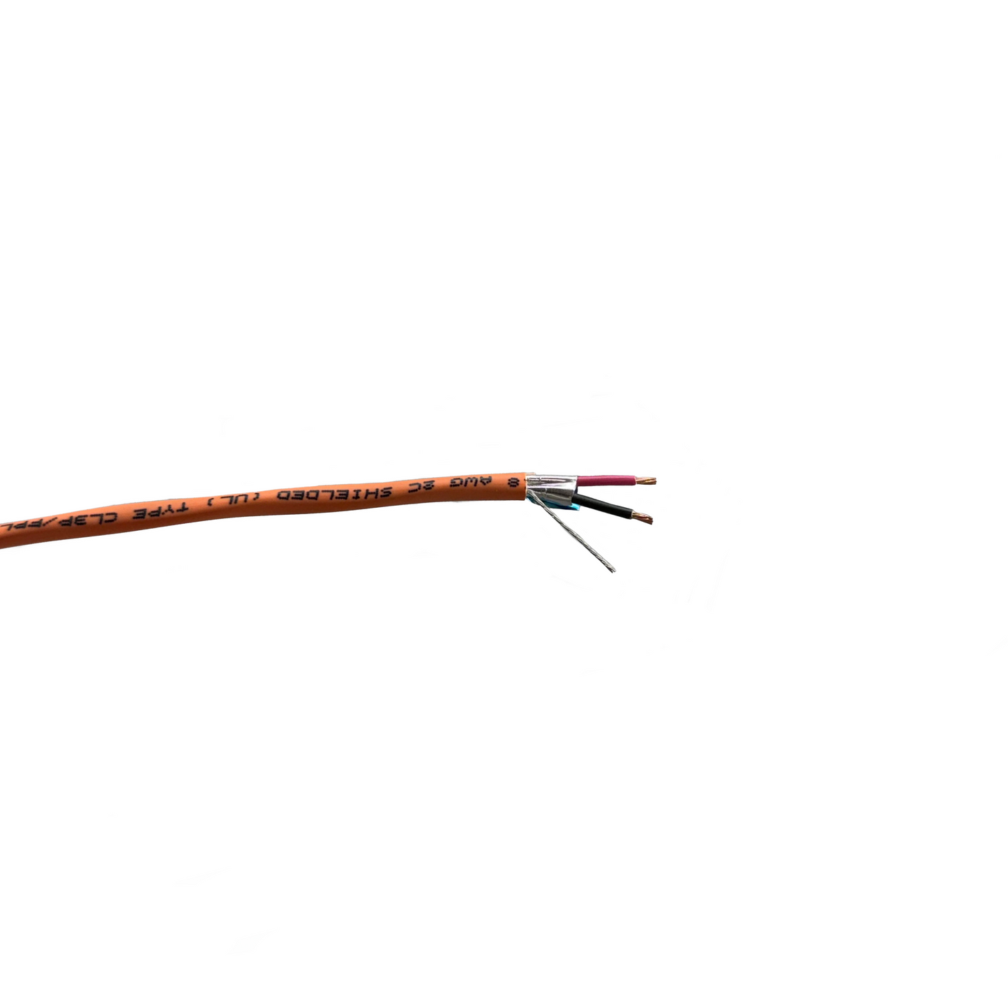 18 AWG 2 Conductor Stranded Shielded Orange Cable 1000ft Spool