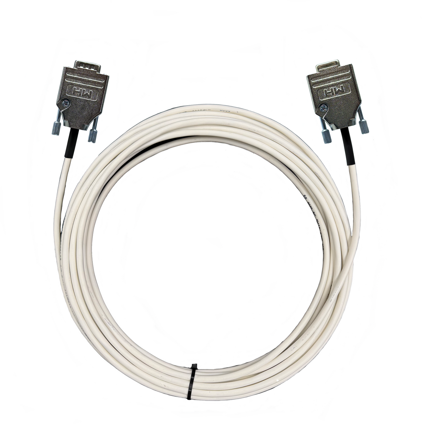 DB9 Male to Female 22 AWG Plenum Jacket Serial Cable Made in USA