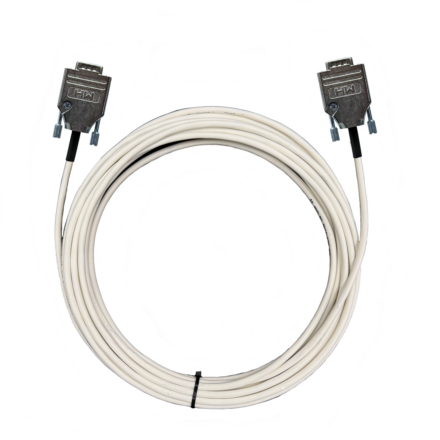 DB9 Male to Male 22 AWG Plenum Jacket Serial Data Installation Cable