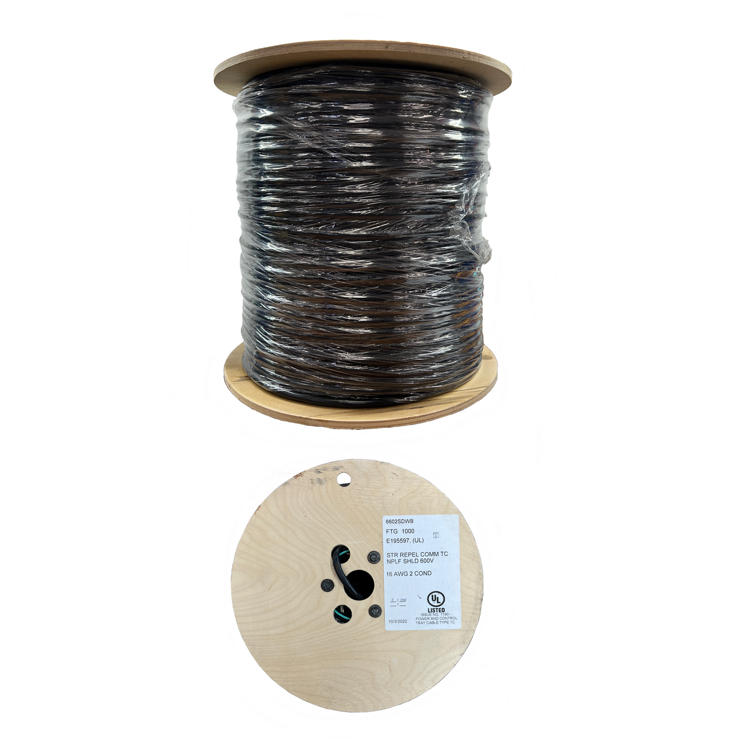 Direct Burial Shielded - Sun Resistant - 16 AWG 2 Conductor 500ft and 1000ft