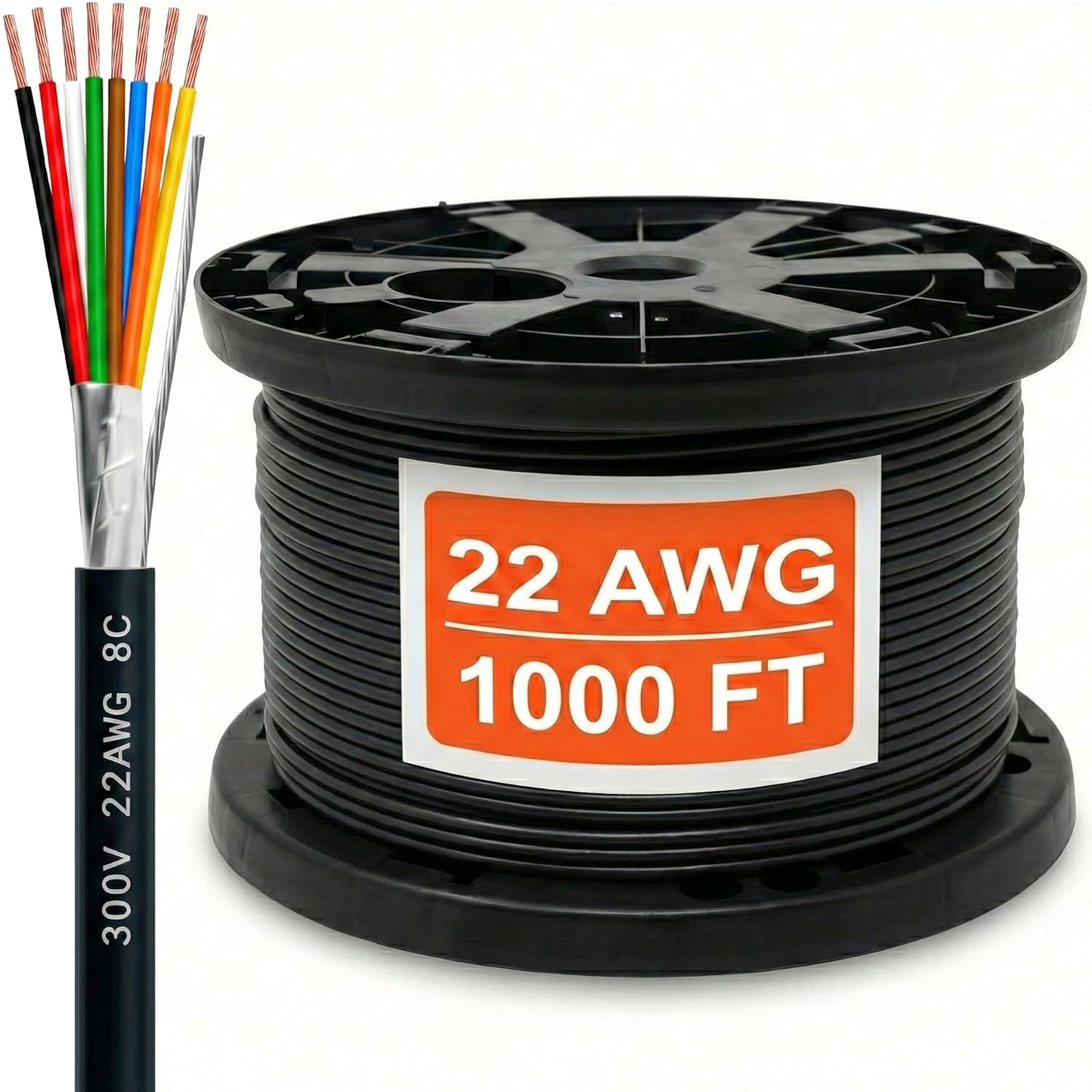 22 AWG 8 Conductor Stranded Shielded Plenum CMP Cable