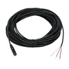 Mini XLR 3 Pin Male to Blunt Install Cables - PVC Black Jacket