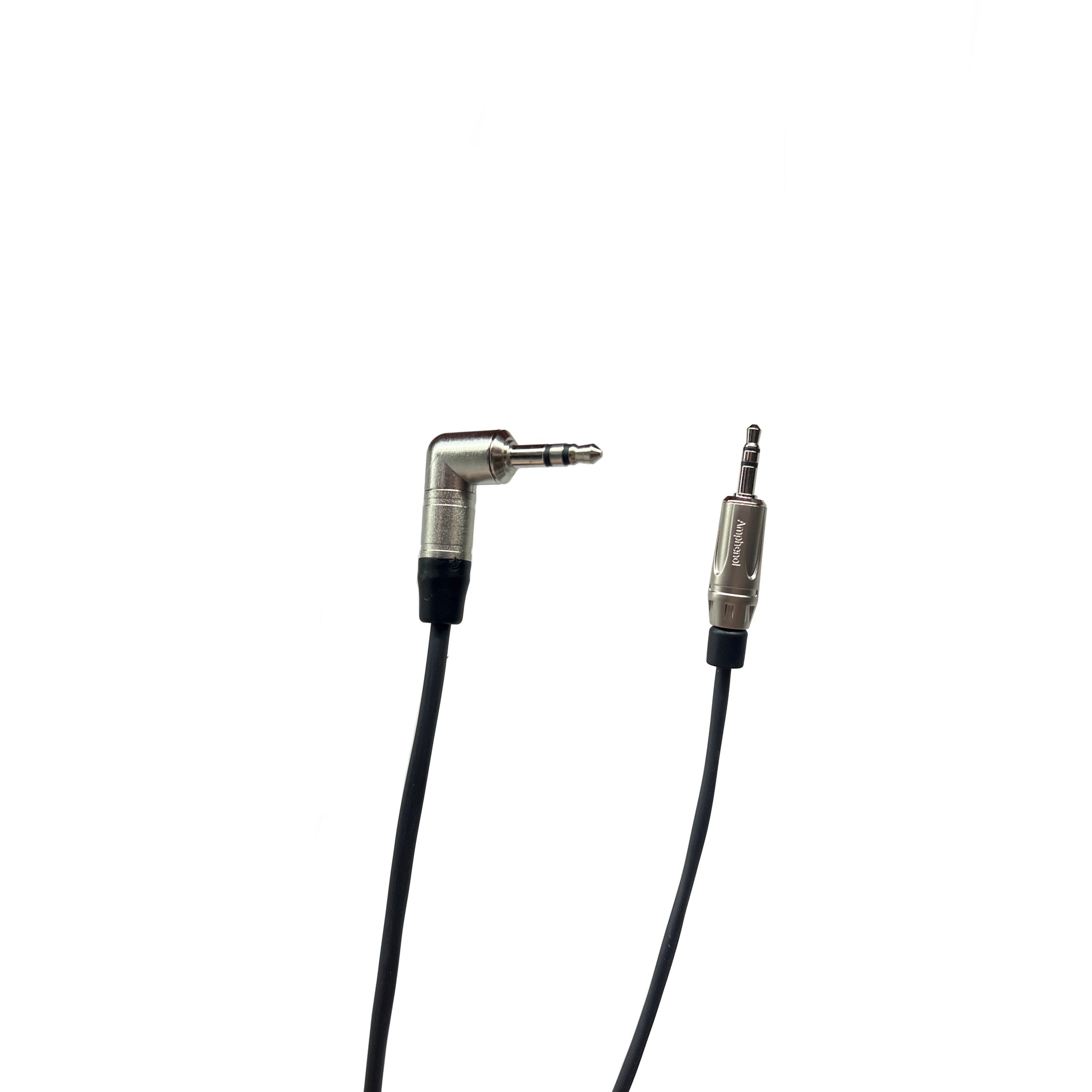 Plenum 3.5mm Right Angle to 3.5mm Straight Stereo Audio Cable Male to Male - Installation Grade