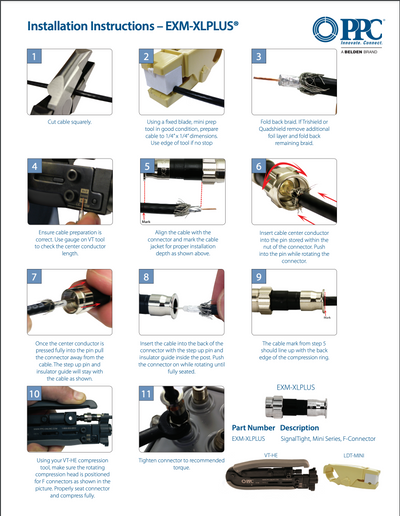 SignalTight® Mini EXM-XLPLUS F-Connector