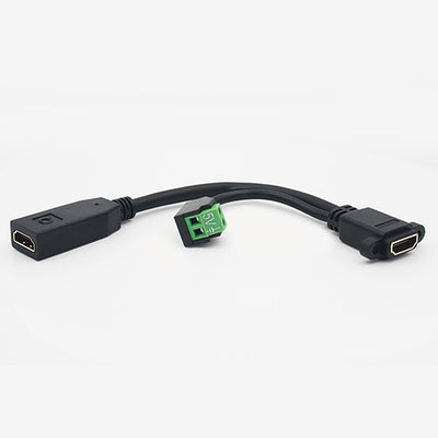 Active HDMI Pigtail, 4K, Female to Panel Mount Female