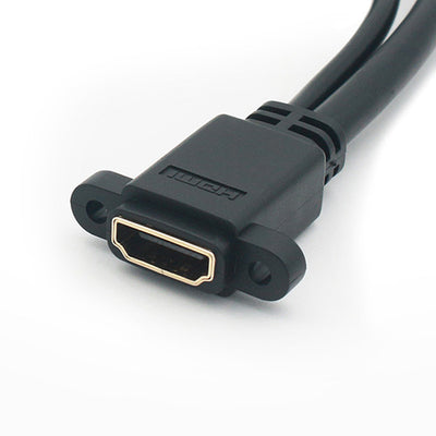 Active HDMI Pigtail, 4K, Female to Panel Mount Female