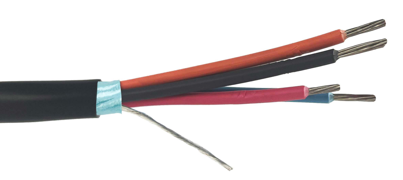 Direct Burial Shielded - Sun Resistant - 14 AWG 4 Conductor