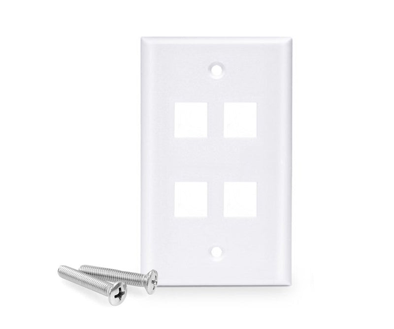 Keystone Wall Plate - 3 Port - White Datacomm 20-3003-WH