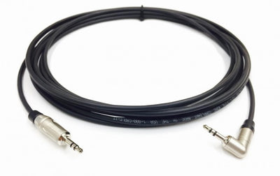 75ft Plenum CL3P 3.5mm Right Angle to 3.5mm Straight Stereo Audio Cable Male to Male FT6 Rated