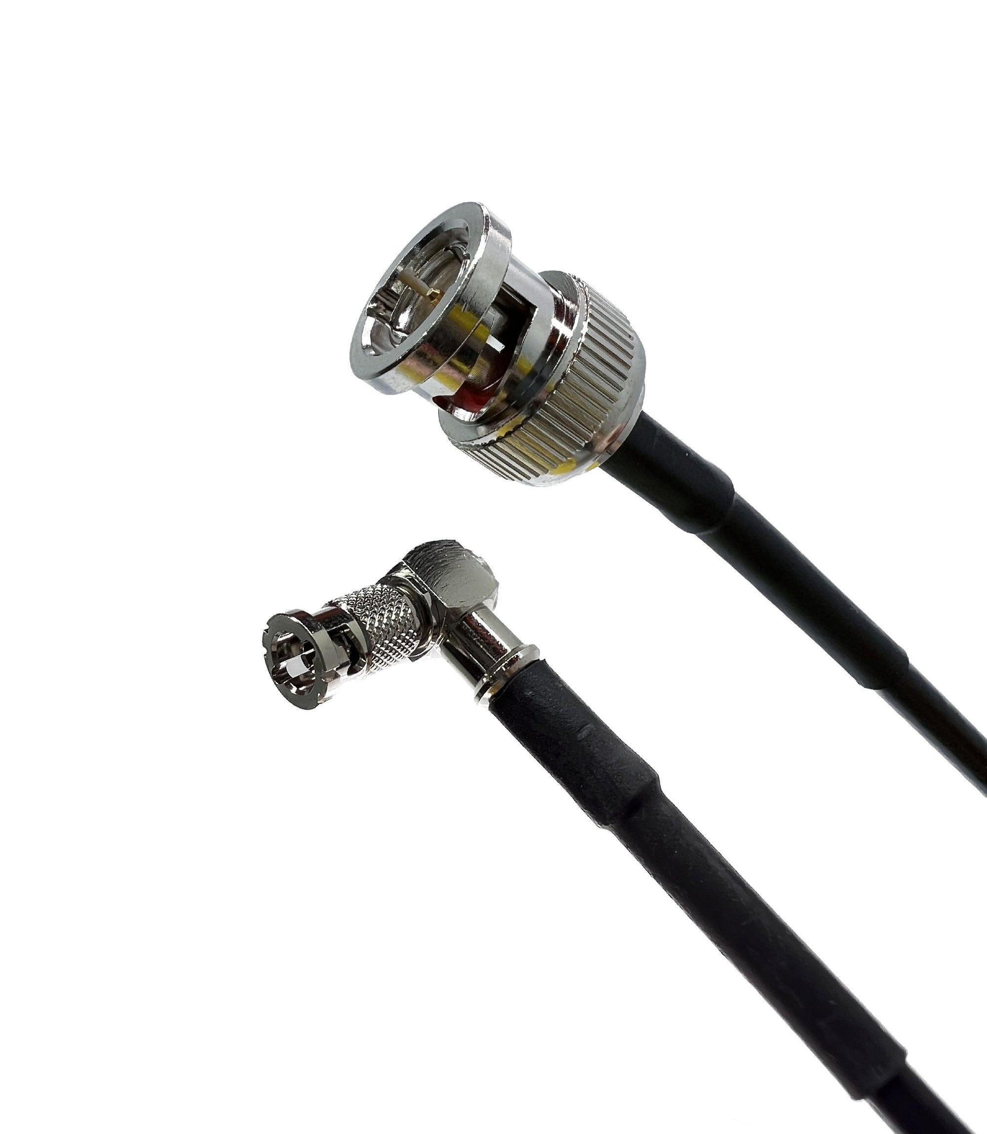 12G Rated BNC Male to High Density Micro BNC Right Angle HD-SDI
