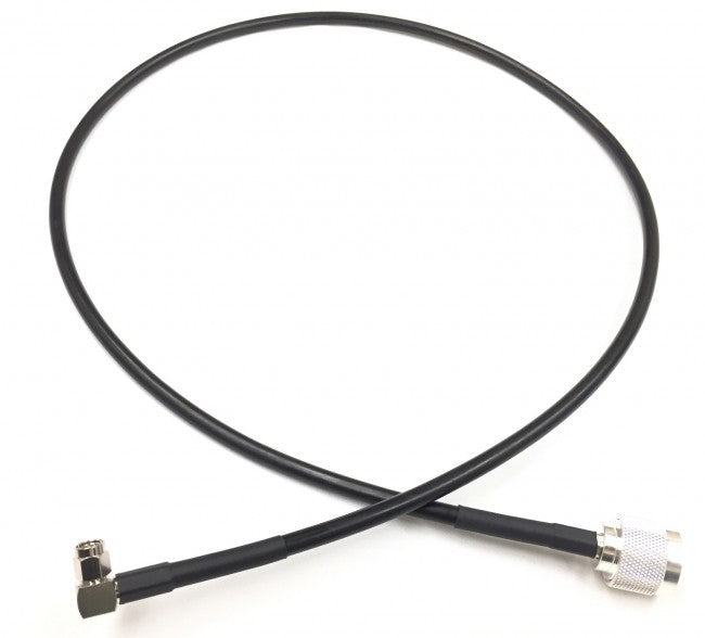 1ft N Male to SMA Right Angle Times Microwave LMR240U Cable