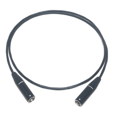 Mini XLR 3 Pin Male to Male Cables - PVC Black Jacket