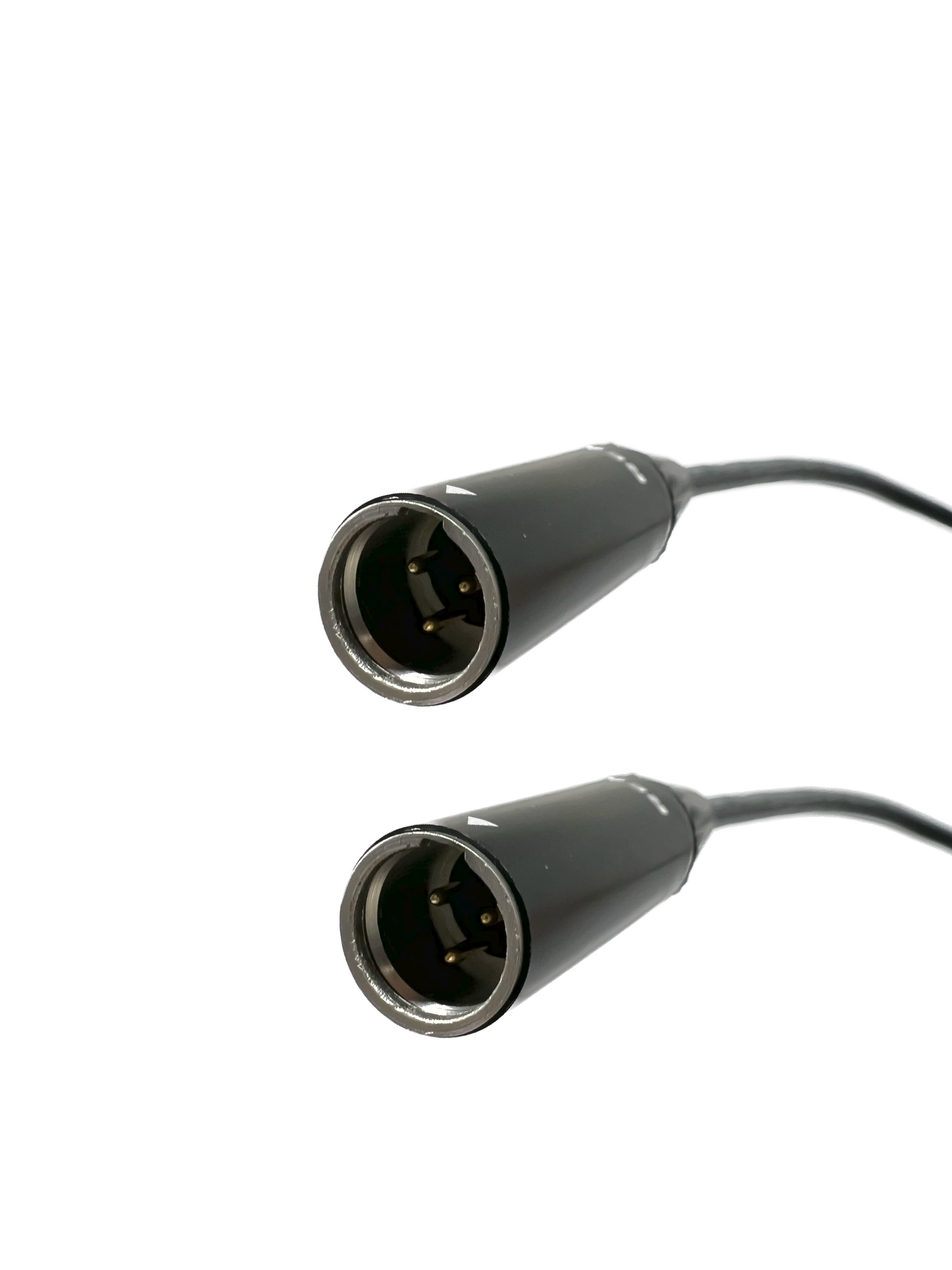 Mini XLR 3 Pin Male to Male Cables - PVC Black Jacket